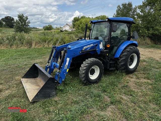 Lot 1-19736 - (1) New Holland Work Master 75, 4-WD tractor with cab, cab has air, heat, and stereo/radio, 3 remote...
