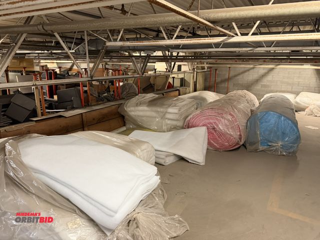 Lot 1-17057 - Large lot of assorted rolls and pads of foam, includes (1) blue, approx. 36" diameter x 96", (1) red...