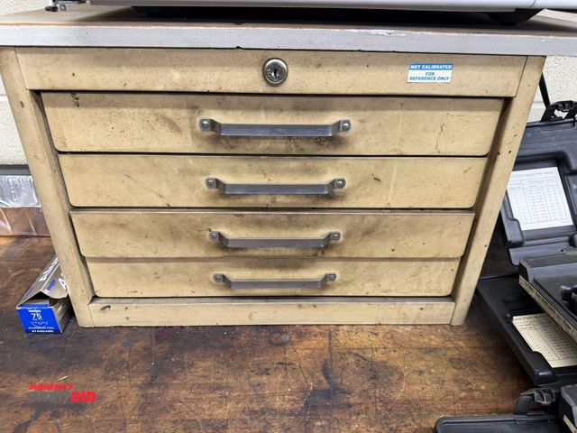 Lot 1-1794 - (1) Vermont 4-drawer pin gauge set from .061" up to .5005", partial set.