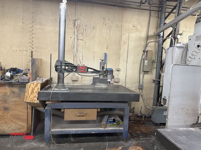 Lot 1-17675 - (1) router table made up with a 72" width x 6" height x 48" depth granite surface plate with a 48" l...