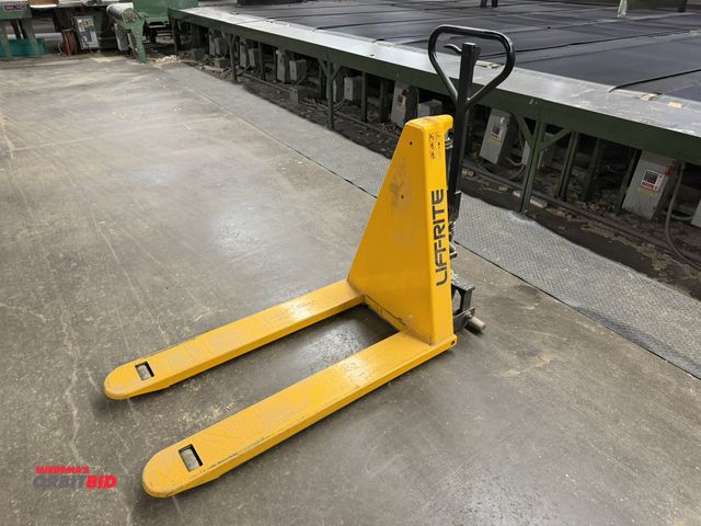 Lot 1-17004 - (1) Lift-Rite, 12V electric walk-behind pallet jacks with 3000 lb. capacity, with Vulcan, model EA12...