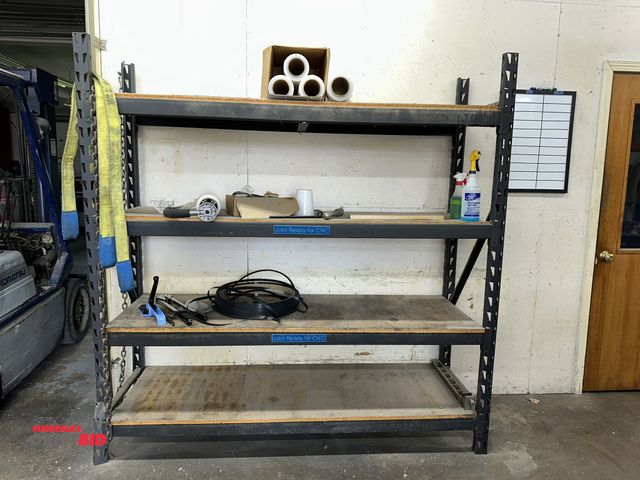 Lot 1-17789 - (1) light duty rack, consisting of (2) 24" depth x 78" height uprights (1 is bent), and (8) 72" long...