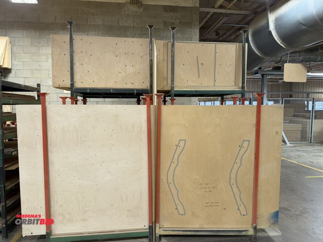 Lot 1-16537 - (2) rows of Steel King steel stackable racks, 48" x 35.5" x 9" tall with assorted length removable a...