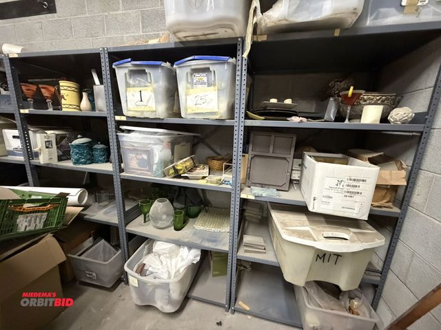 Lot 1-17278 - Lot of (4) 36" width x 75" height x 24" depth bolt-together shelving units with contents including v...