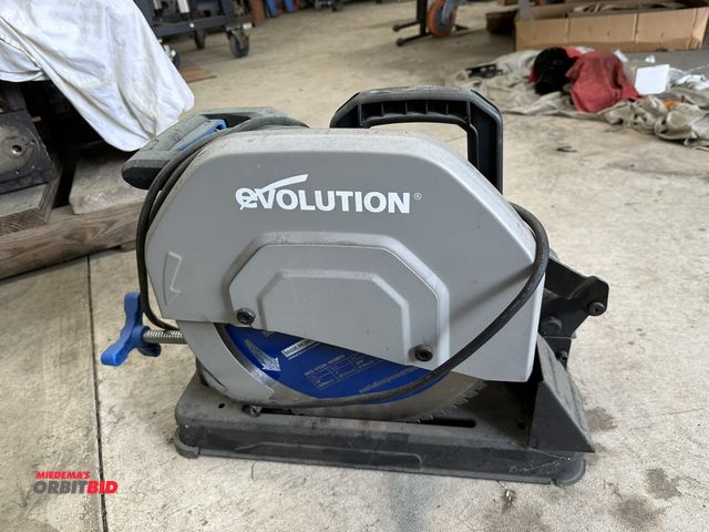 Lot 1-572 - (1) Evolution Metal Cutting 14" chop saw, model S355, 120V, in working condition.