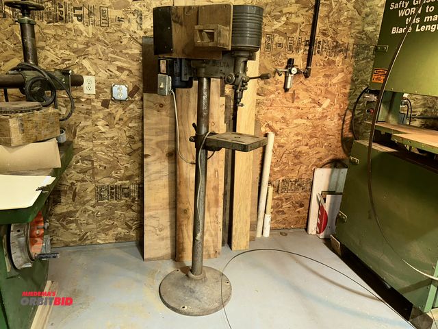 Lot 1-17541 - (1) Delta, model DP220, 110V, free standing drill press with adjustable height 10" x 10" table, 1/2"...