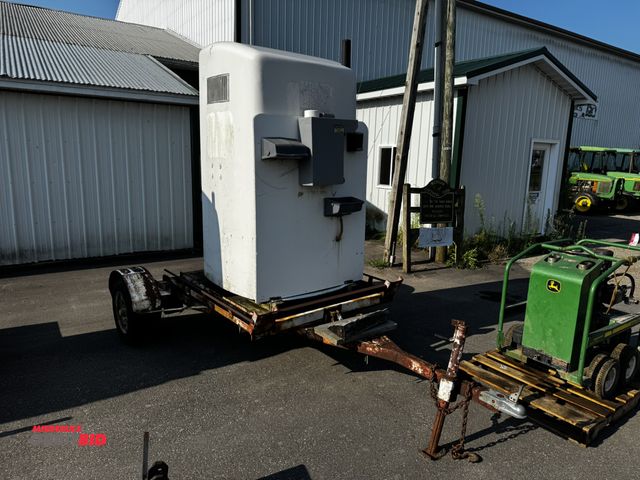 Lot 1-6761 - (1) portable restroom on single axle trailer, 2" ball, deck is 66" x 58".