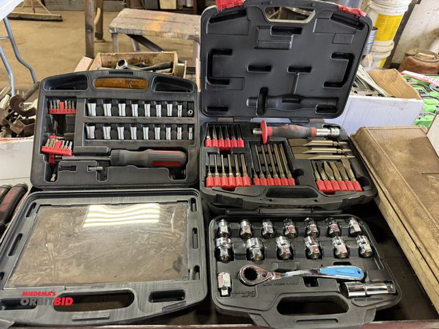 Lot 1-18510 - (1) Channel Lock, 16-piece ultra access socket ratchet set, (1) Crescent socket set, and (1) T &amp;...