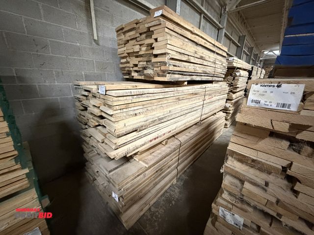 Lot 1-17030 - Lot of 3 bundles of rough sawn oak, includes (1) approx. 750 board foot bundle of 1.5" thick x 8' lo...