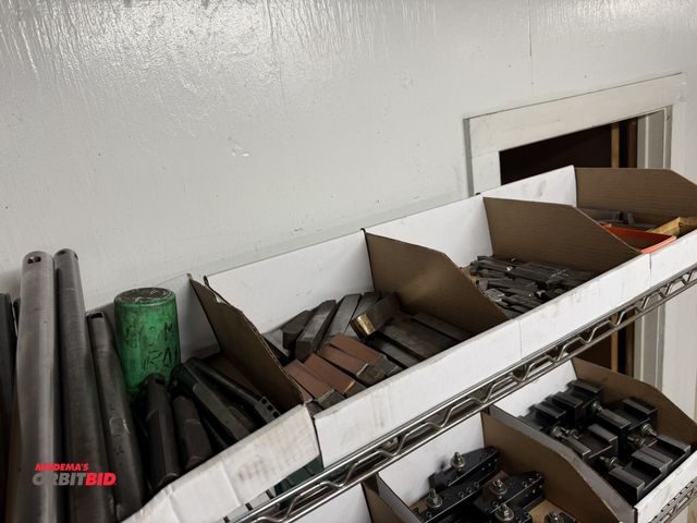 Lot 1-6300 - Lot of (4) boxes of assorted lathe tool holders, carbide tool bits, and much more.