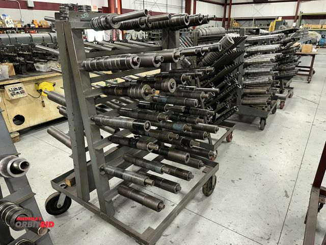 Lot 1-19223 - (1) 40" width x 60" height x 40" depth heavy duty steel A-frame cart with assorted sizes and styles ...