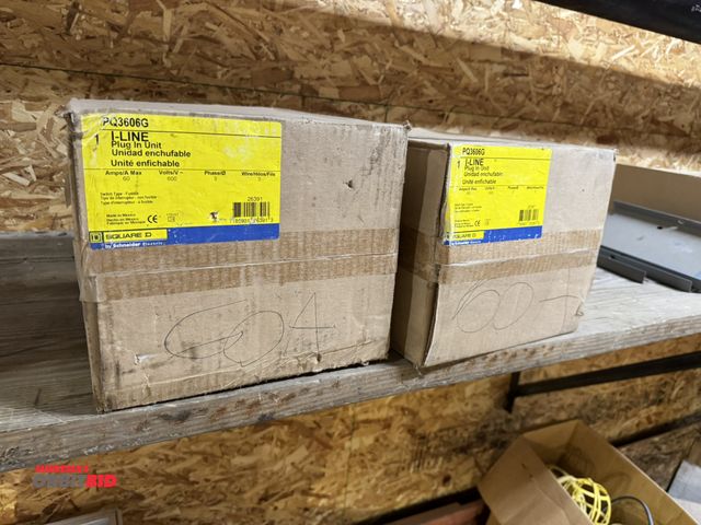 Lot 1-4341 - Lot of (2) Square-D I-Line plug in units, item #PQ3606G, 60 amp max. 600V, 3 phase, both are new in ...