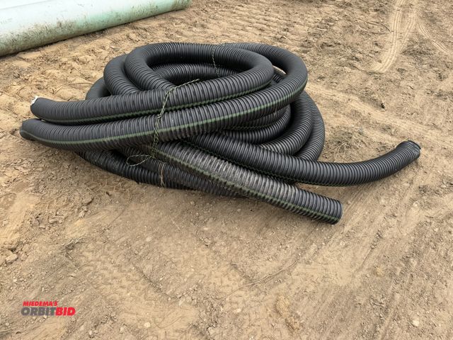 Lot 1-18349 - Lot of assorted ADS 1", heavy duty 4" ID drain tile pipe.