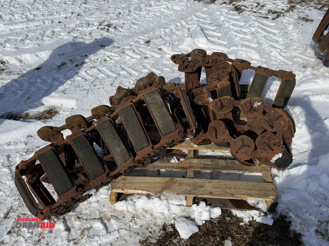 Lot 1-11601 - (1) set of skid steer tracks, model 132EX, tracks are approx. 9.5" wide, unknown length, with rubber...