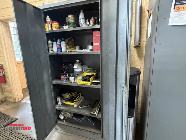 Lot 1-11051 - (1) 36" width x 76" height x 18.5" depth, heavy duty, 2-door steel cabinet with 4 adjustable height ...