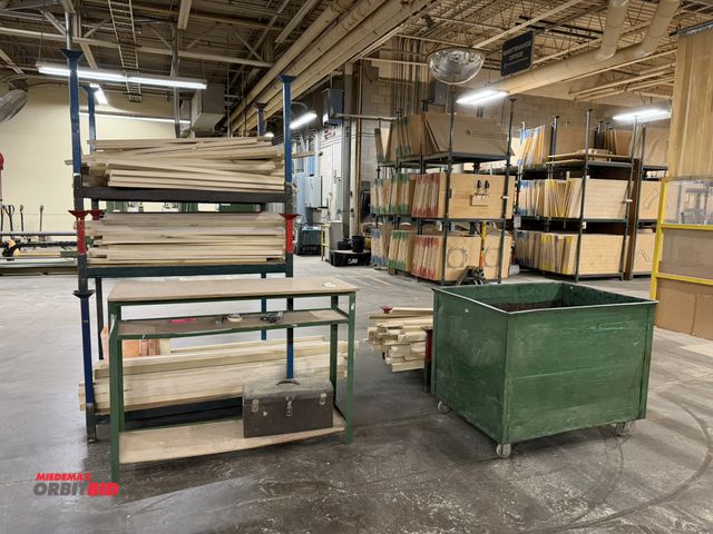 Lot 1-16911 - Lot of (4) Steel King 48" x 35.5" x 9" tall stackable racks with various size removable stacking arm...