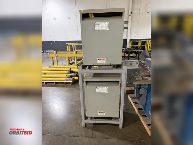 Lot 1-5593 - Lot including (2) General Electric, Cat #9T23B4003G22, 34 KVA, 3 phase transformers, working conditi...
