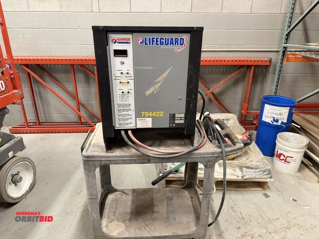 Lot 1-16660 - (1) Hawker, model LG6-600F1A, Life Guard battery charger, battery type LA, 6-cell, 208/240/480V inpu...