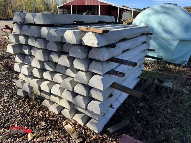 Lot 1-15812 - (66) concrete bumper blocks, blocks are 8' long x 10" wide x 6" tall.