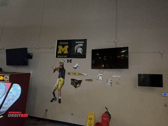 Lot 1-11300 - Lot of (2) Samsung 65" wall mounted HDMI TV's with remotes, and (1) Insignia 32" HDMI TV with remote...