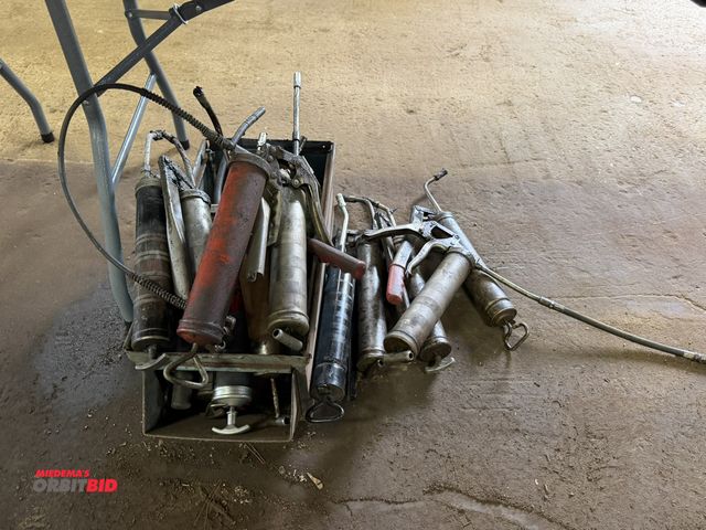 Lot 1-18457 - Large lot of assorted grease guns.