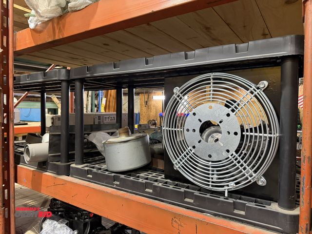 Lot 1-18548 - Lot of (2) 36" width x 18" height x 18" depth modular plastic shelving units with contents, includin...