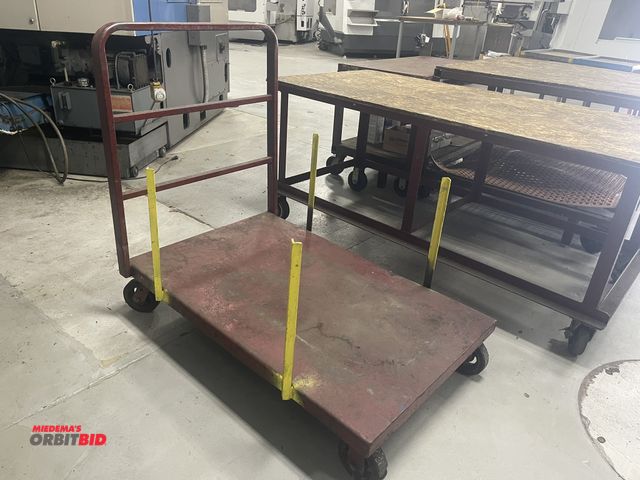 Lot 1-19314 - (1) heavy duty steel platform cart, 48" x 30".