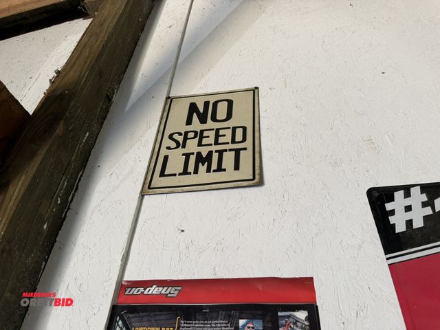 Lot 1-8216 - (1) approx. 10" x 13" "No Speed Limit" tin sign.