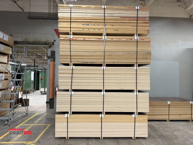 Lot 1-17428 - Lot of (5) bundles of MDF, and particle board, counts and details shown on tags in photos, winning b...