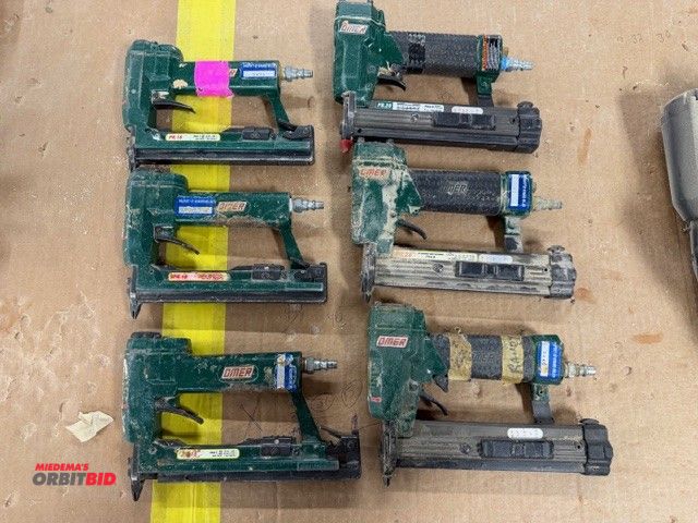 Lot 1-16278 - Lot of (4) Omer pneumatic Brad/Pin nailers.