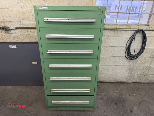 Lot 1-1706 - (1) Stanley Vidmar 7-drawer cabinet, 30" x 27.5" depth x 59.5" height.