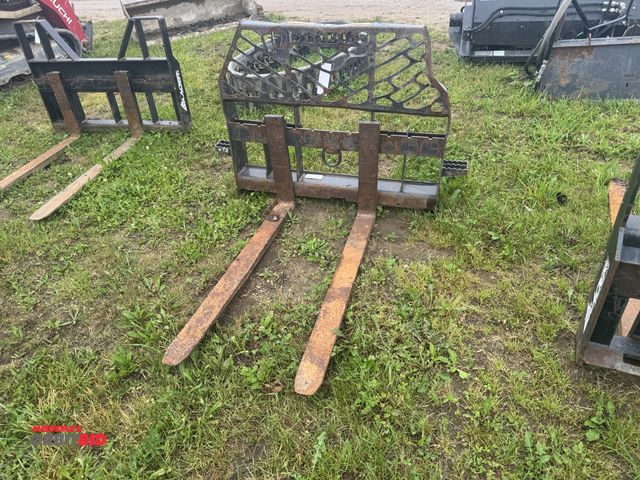 Lot 1-19726 - (1) set of Brado 48" skid steer fork attachments.