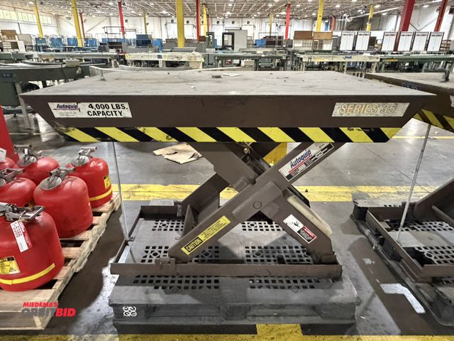 Lot 1-5387 - (1) Autoquip, model 36S40, Series 35, 4000 lb. capacity, 460V, 3 phase hydraulic, heavy duty scissor...