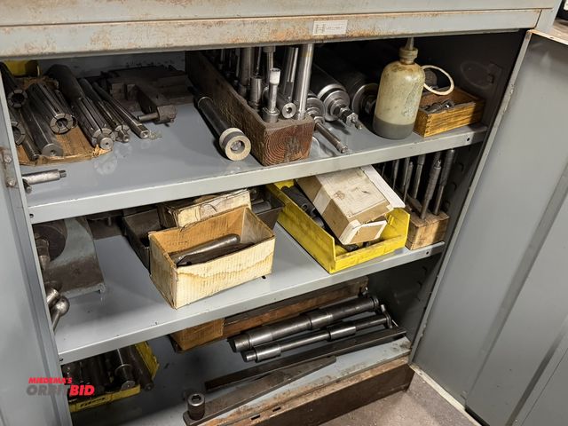 Lot 1-12498 - (1) 36" width x 42" height x 18" depth, 2-door steel cabinet with assorted contents.