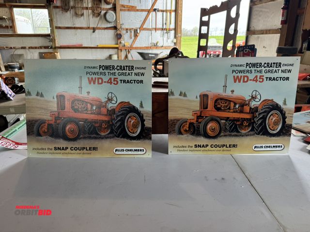 Lot 1-12279 - (2) Allis-Chalmers WD-45 signs