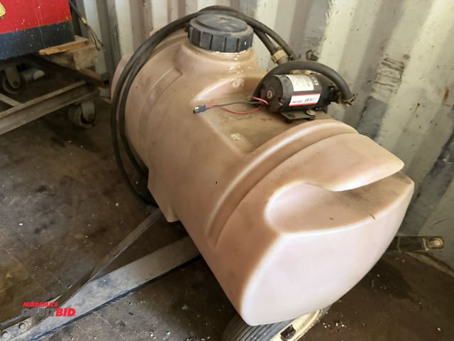 Lot 1-2974 - (1) approx. 25 gallon towable lawn sprayer with a Remco 3300 Series, 12V electric pump, single axle,...