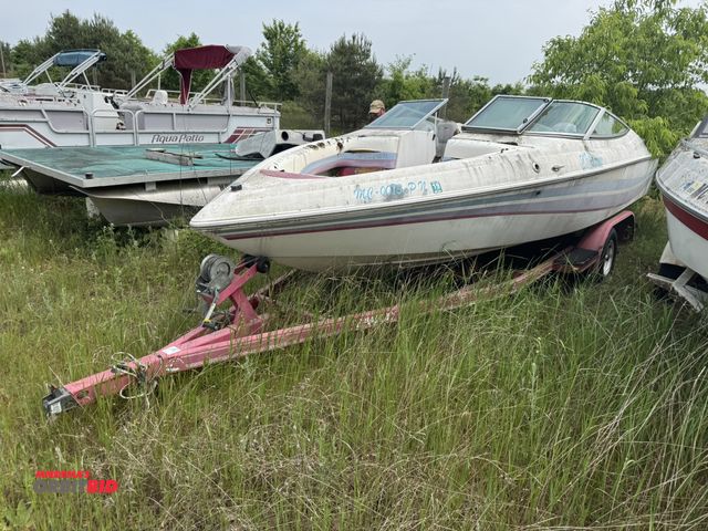 Lot 1-6571 - (1) Baha 208 Islander open bow speed boat with Eagle tandem axle trailer (missing 1 axle), 2" ball, ...