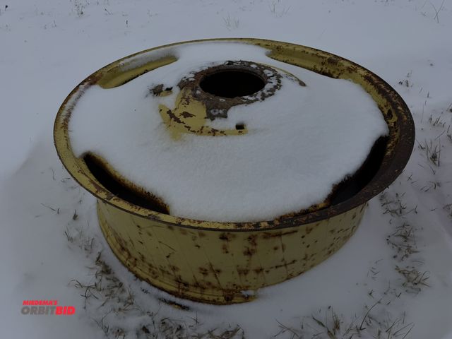 Lot 1-11653 - (1) 9-bolt rim, 38" diameter, 14" from inside of bead to inside of bead.