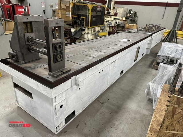 Lot 1-19128 - (2) 11-section, 2" RLM rollformer bases with parts, (22 stand, 2" diameter spindle) base model # unk...