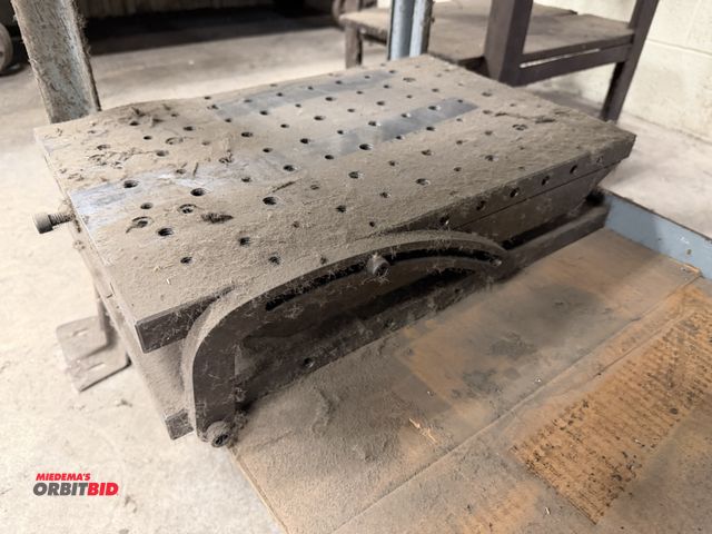 Lot 1-1881 - (1) 18.5" length x 12" depth hinged sine plate with threaded holes.