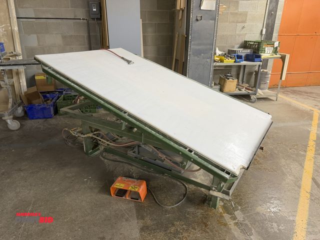 Lot 1-16462 - (1) American Lifts, model PO30010, pneumatic tilting table lift, 1000 lb. capacity, S/N 296501801, w...