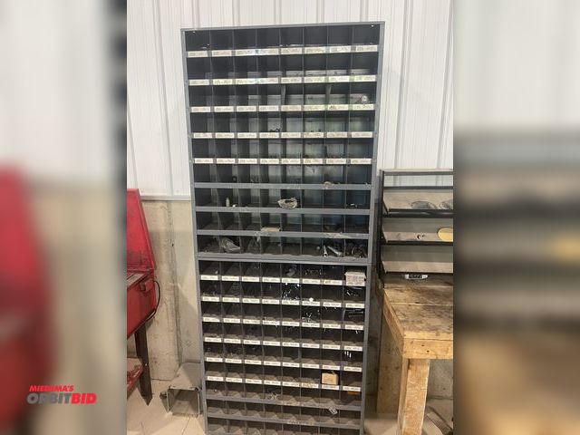 Lot 1-18779 - Lot of (2) 72-place metal parts bins, each measures 35" x 12" x 42" tall, currently stacked on each ...