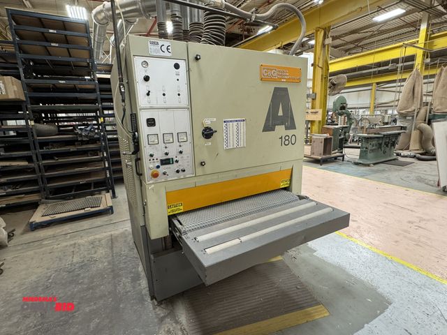 Lot 1-17081 - (1) 1997 Costa &amp; Grissom Machinery Company, Series A180, wide belt sander, 480V, 3 phase, Type W...