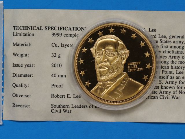 Lot 108-099 - ROBERT E. LEE SOUTHERN LEADERS OF THE CIVIL WAR PROOF COIN CONFEDERATE STATES OF AMERICA CIVIL WAR S...