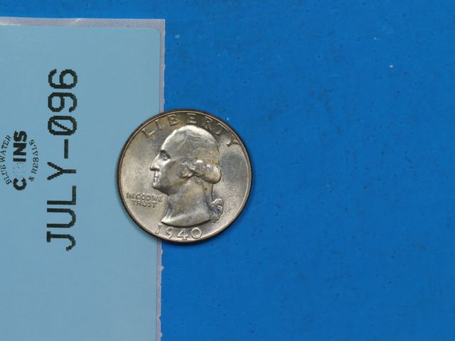 Lot 108-096 - 1940 25c WASHINGTON SILVER QUARTER DOLLAR BU UNC MS US TYPE COIN