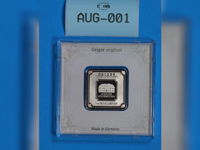 Lot 108-001 - 1oz SILVER GEIGER FIENSILBER 999 GERMANY SILVER IN PLASTIC CASE ZERTIFIKAT CERTIFICATE