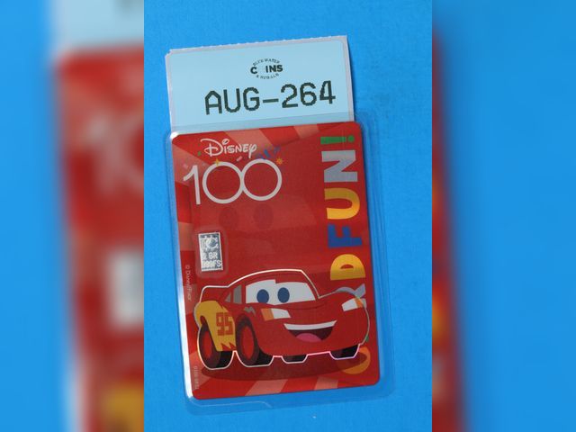 Lot 108-264 - 1 SILVER GRAIN ON CARS LIGHTING MCQUEEN CARD 999 FINE SILVER DISNEY