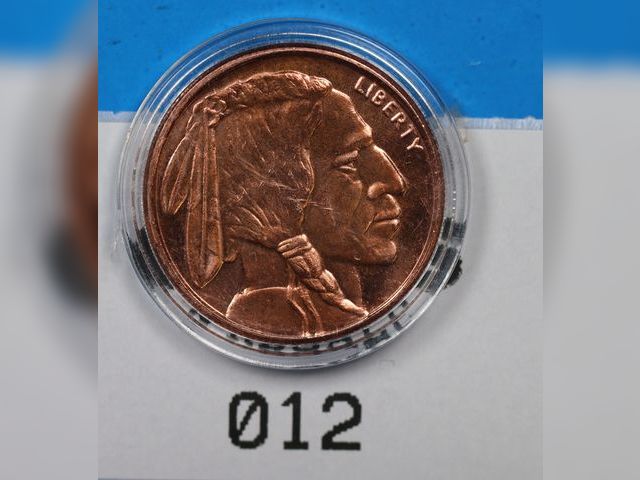 Lot 108-012 - 1/4 COPPER BUFFALO .999 FINE COPPER