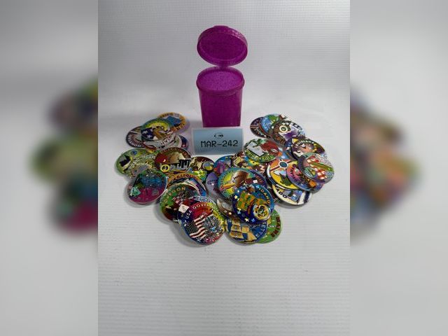 Lot 108-242 - POGS WITH PLASTIC TUBE