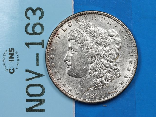 Lot 108-163 - 1880 $1 MORGAN SILVER DOLLAR HIGHER GRADE EXAMPLE